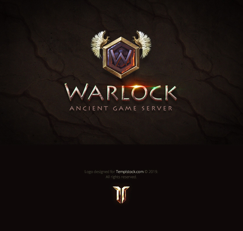 Download Warlock Game Logo Psd Template PSD Mockup Templates
