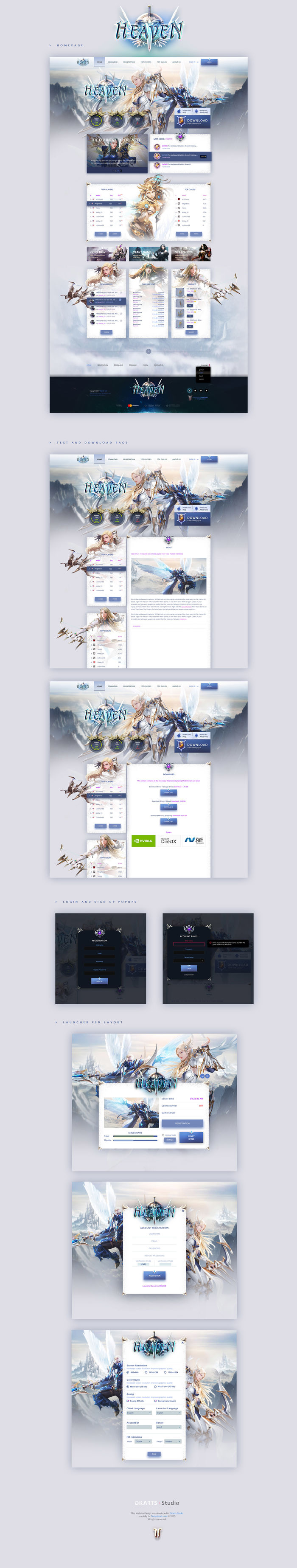 Heaven MU Online Game Website Template