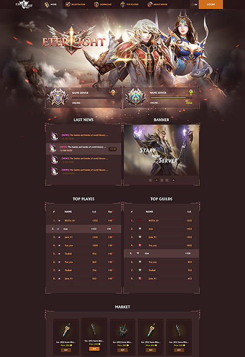 Game Website Templates, Gaming Themes, HTML5 Templates, PSD Layouts