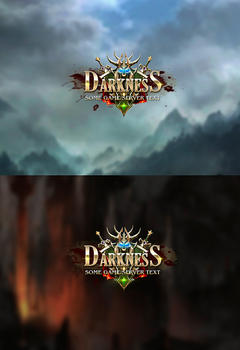 Darkness Game Editable PSD Logo