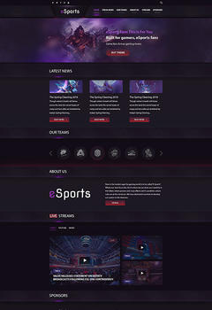 Dota 2 eSports Game Website Template