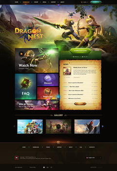 Dragon Nest шаблон ігрового сайту