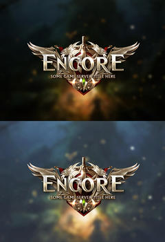 Encore редактируемый игровой логотип