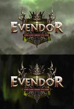 Evendor редактируемый игровой логотип