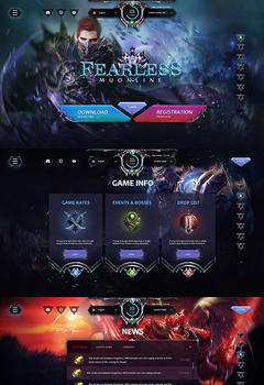 Fearless Mu Online шаблон игрового сайта