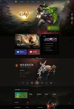 Glory2 Return of the Legend Game Website Template