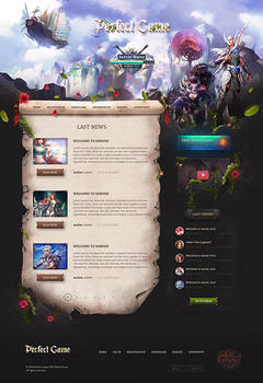 Perfect World Game Website Template